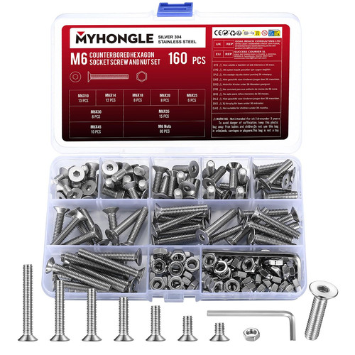 160 stück schrauben set - 160, m6