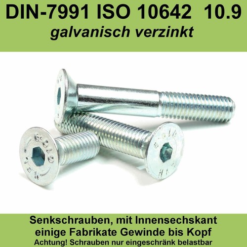 Din 7991 senkschrauben - m6,