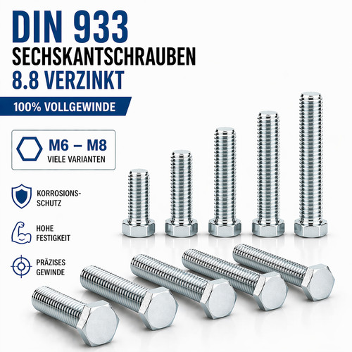 Sechskantschrauben din 933 - sechskantschrauben,